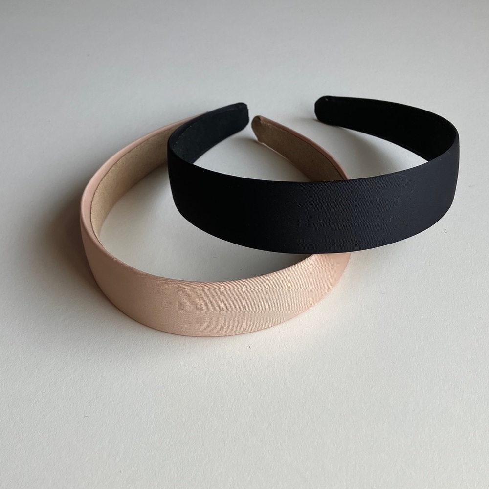 🌻Elegant Black and Nude Headband Set